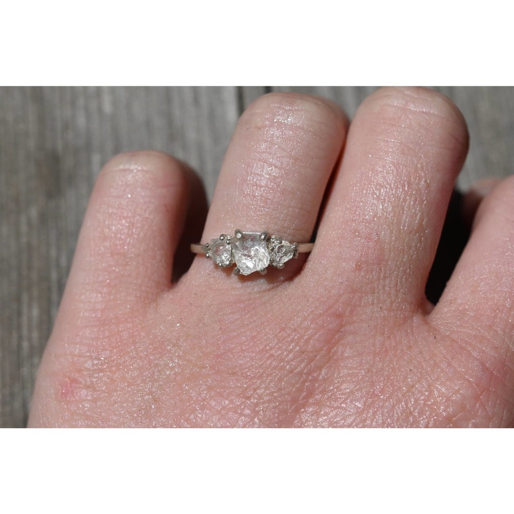alternative raw diamond engagement ring raw crystal size 4 5 6 7 8 8 9 1…